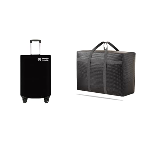 Image of Kraptick Non-Woven Luggage Cover - Waterproof, Dustproof, and Stretchable Luggage Protector Cover, + Storage Bag for Clothes, Cloth Organiser for Storage, Under Bed Storage Bag, Wardrobe