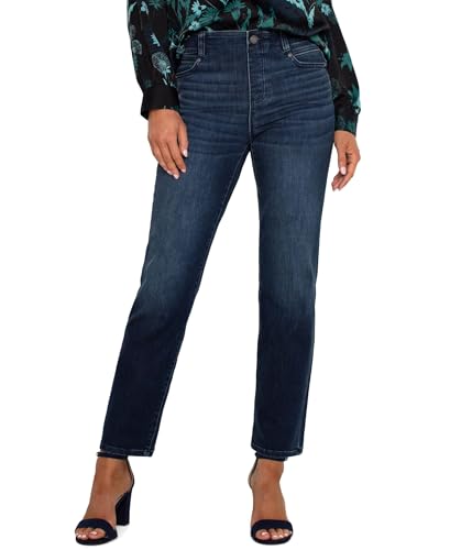Liverpool Women's Gia Glider Pull on Slim Mid Rise Stretch Denim in Warner Lake