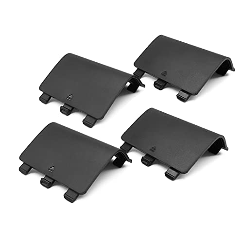 Kelifang Replacement Battery Cover Door Compatible With Xbox One, One S, One X Controller, Battery Back Shell Repair Part Compatible With Xbox Wireless Controller (4 Pack, Black) #TOP6