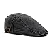 keearce Cotton Washing Cap for Men Women Ivy Gatsby Cabbie Driving Berets Hat Hunting Cap (US, Alpha, One Size, One Size, Black)