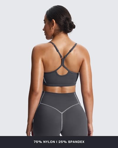 Image of Aoxjox Lexi Lined Sports Bra | color blocking, adjustable straps, women's workout fitness training gym yoga crop tank, moisture-wicking