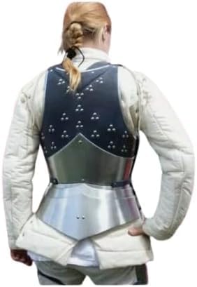 Medieval Armor Full Body Suit Of Lady Gothic captain's Cuirass Armor, Medium, Silver