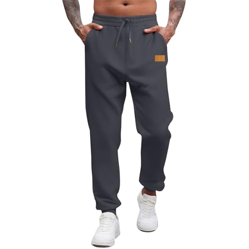 Mens Sweatpants Wear Trousers Work Pants 6 Full Men's Cargo Cargo Pocket Men's Pants Athletic Loose Fit Fleece