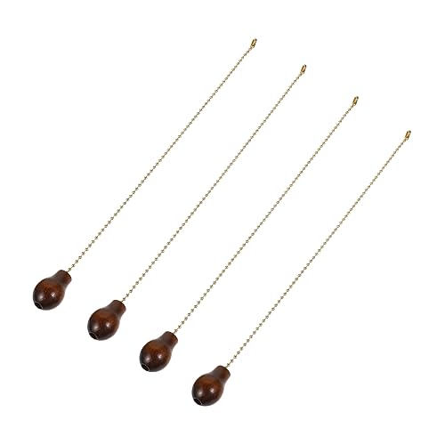 BAZEITFLOW 4 Piezas Cadena colgante lampara de mesa lamparas de mesa plafon ventilador plafón ventilador ceiling fans control cadena completa colgante de cadena de palo de madera Metal