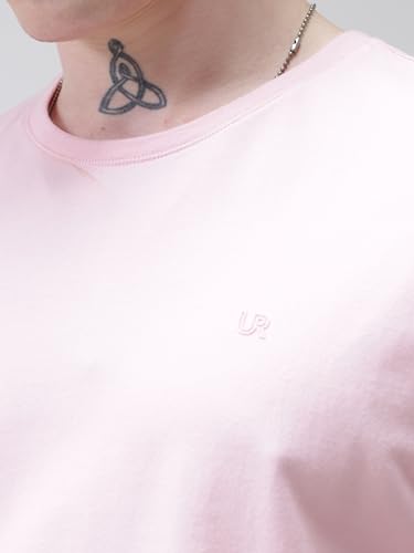 Image of TURMS Men's Casual Solid Round Neck T-Shirt, Odor Control, Stretchable & Breathable, Cotton Rich Fabric, Half Sleeve