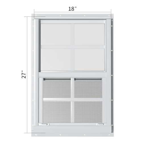 WRISIN 2 Pack Shed Windows 18" W x 27" H Flush Mount, White Household Windows for Playhouses, Barns, Chicken Coop by WRISIN - Image 3