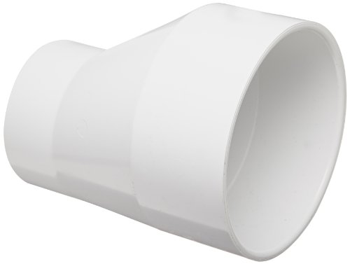 Spears 429-E Series PVC Pipe Fitting, Eccentric Coupling, Schedule 40, White, 6" x 4" Socket
