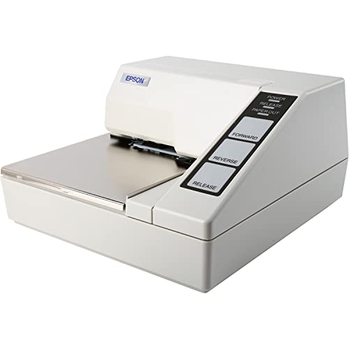 Epson TMU295 Impact Dot Matrix Flatbed Slip Receipt Printer for POS Terminals, White Serial