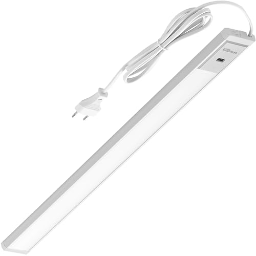 Oktaplex Riva Luminaire sous meuble LED plat à intensité variable blanc neutre 57,5 cm Éclairage de cuisine avec capteur 760 lm Luminaire sous meuble 10,2 W 230 V...