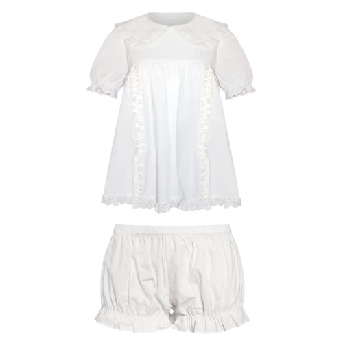 Image of ROAONOCOMO Women Floral Pajama Set Ruffle Puff Sleeve Peplum Shirt Coquette Pj Set Bow Babydoll 2 Piece Shorts Outfit