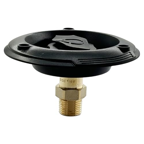 Image of RV City Water Inlet with Check Valve 3 /4'' NH Female to 1 /2'' NPT Male Thread RV Water Connection Fittings Replacement for Dust Plug RV Camper (Black)