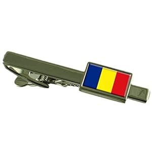 Select Gifts Chad Flag Tie Clip Bar 55mm – Keepsake gegraveerd gepersonaliseerd hoesje