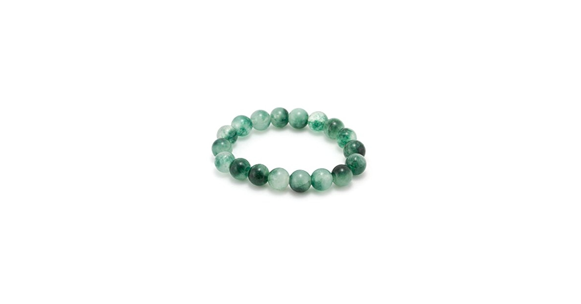 アクセサリー Green jade bracelet kalifano-gemstone-bracelets-