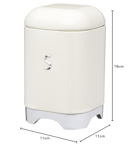 KitchenCraft Lovello Sugar Canister, 11 x 19 cm (4.5" x 7.5") - Vanilla Cream