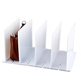 DICOSMETIC 4 Schichten Verstellbarer Handtaschenorganisator Für Den Kleiderschrank Weiß Verstellbare Regaltrenner 24x40.8x20.5cm Handtaschenaufbewahrungsregal Für Schränke Handtaschen Organizer