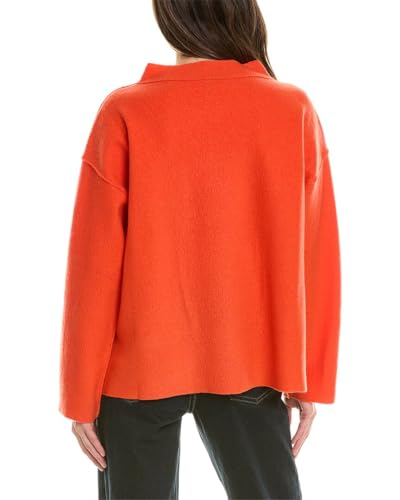 Funnel Neck Box Wool Top2