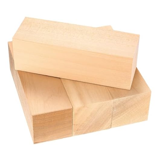 4 bloques de madera de tilo, bloques de madera grandes para manualidades, bloques de madera sin terminar para tallar madera, bloques de tallado de madera para principiantes, adultos y niños, 15 x 5 x