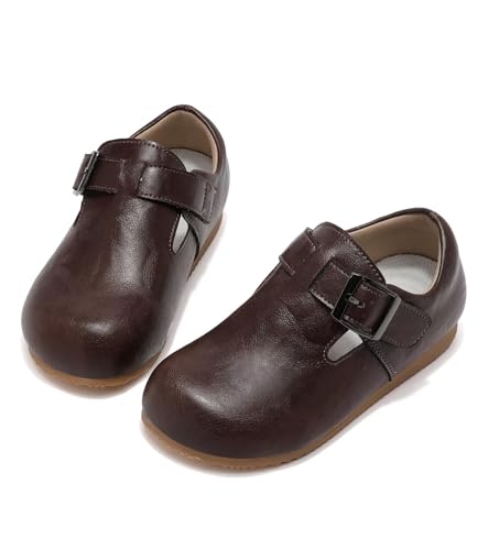 Image of Toddler Suede Shoes Genuine Leather Boys and Girls Casual Sneakers Spring Fall Flats