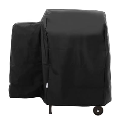 SunPatio Outdoor Heavy Duty Waterproof Grill Cover Compatible for Traeger 20 Series Wood Pellet Grill, Junior, Tailgater and Recteq 340 Grills, Full Length Barbecue Grill Cover, All Weather Protection
