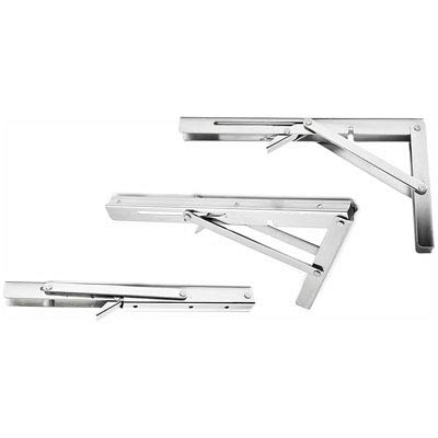 MARINE CITY304 Grade Stainless Steel Great Table Bracket Long Release Arm Length 12 Inches Max Load 550 LBS for Boats Marines Yachts