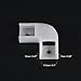 MECCANIXITY LED Channel Corner Connectors, 17.8x7mm 90 Degree Adaptor for U Shape Strip Aluminum Channels with Screws, Pack of 8