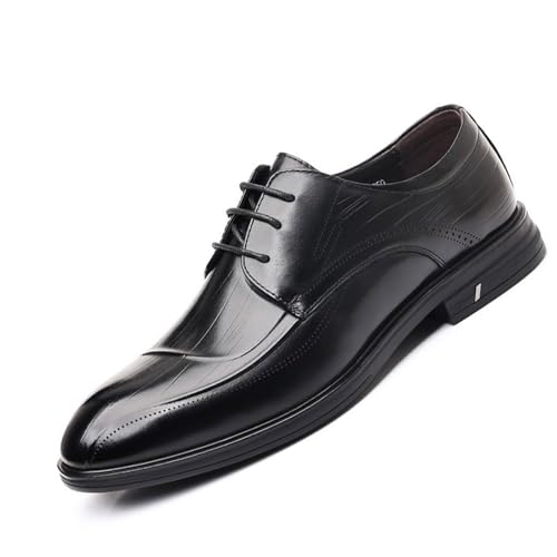 Men's Classic Leather Dress Shoes Summer Lace Up Non-Slip Softsole Formal Walking Dress Oxford Shoes
