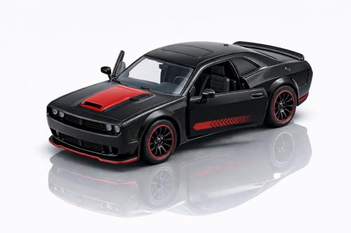 Image of 1:64 Dodge Challenger SRT Hellcat Diecast Model Car - Racing Toy with Opening Doors | Metal Body, Detailed Interior | Mini Collectible Car for Boys & Kids (Random Colour 1Pc)