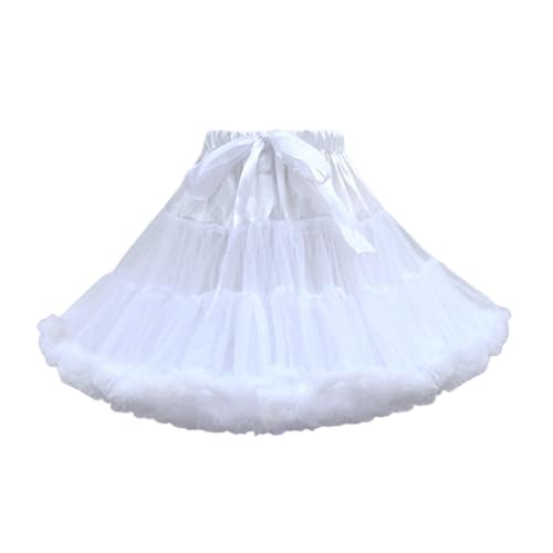 ZHSOAO Falda interior de crinolina nupcial for niñas, ideal for fiestas, ballet, danza, tutú, estilo, con volumen, for cosplay para Vestidos Faldas Novia(WHITE)