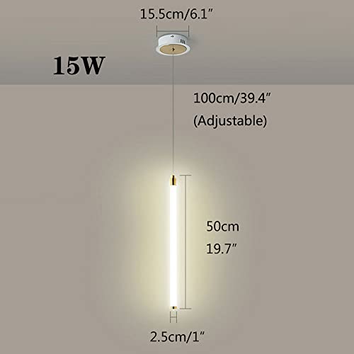 Suspension cylindrique LED moderne à éclairage doux pour chambre