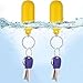 2 Pcs Yellow Floating Keychain Pills-Shape Float Key Rings for Boat Sailings Kayak Surfing Water Sports Floating Key Chain Sports Fan Key Chains Car Keychains Car Accessories, Sports Fan Key Chains