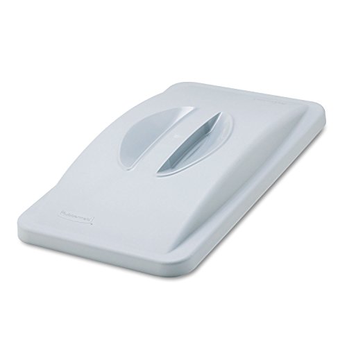 Rubbermaid Commercial Slim Jim Waste Container Handle Top/Lid, Plastic, Light Gray, Compatible with 23-Gallon Slim Jim Trash/Garbage Can by Rubbermaid Commercial Products - Used condition - US$33.06