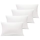 GreenSky Decorative Throw Pillow Insert - 4 Pack Premium Down Alternative Microfiber Filled Pillow,...
