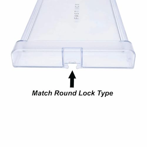 Image of Freezer Door /Refrigerator Compatible for Whirlpool Single door Gen-y | Transparent (Round Lock) Match (Size 36x18.8CM) Replacement Parts