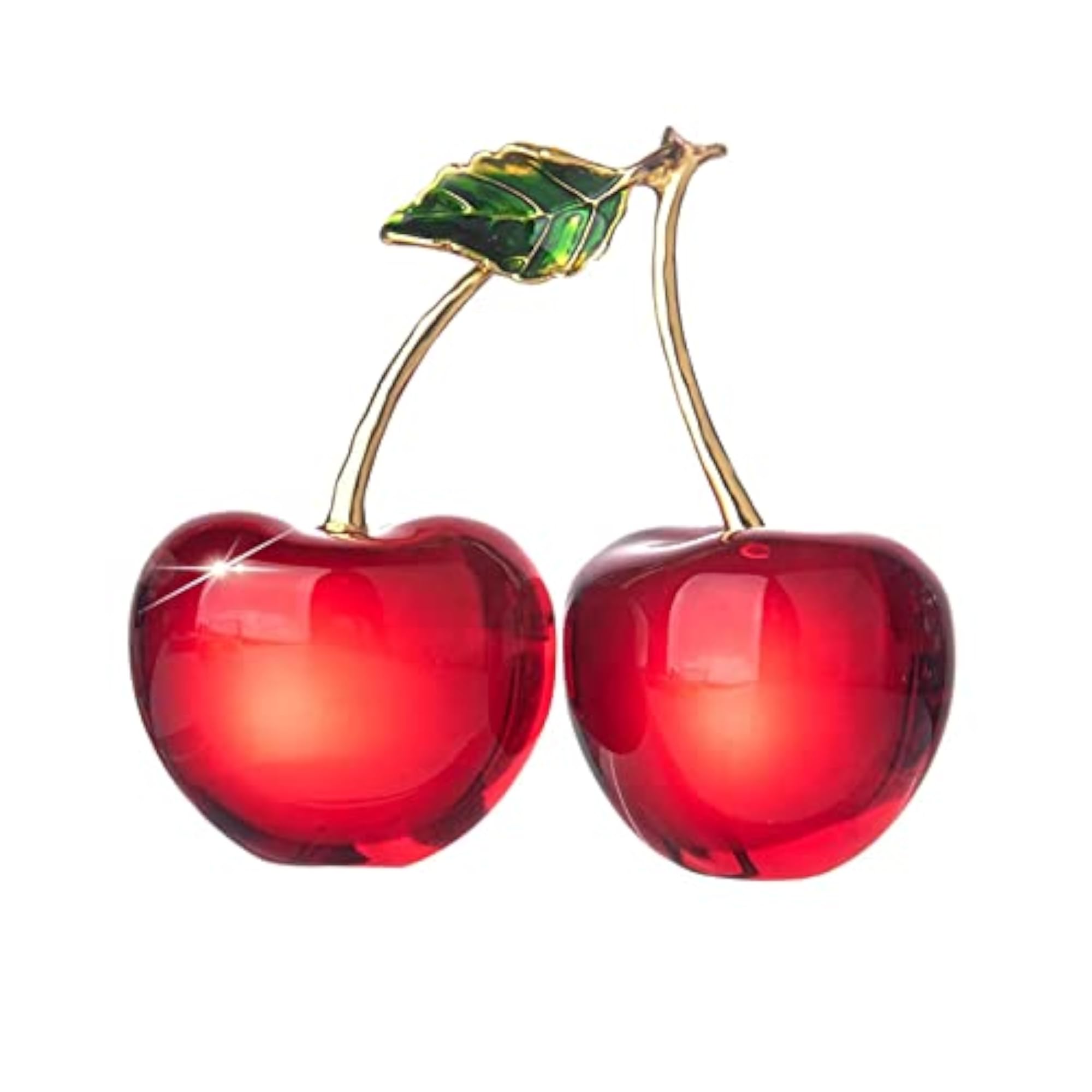 Crystal Fruit Sculpture Art Bookshelf Decor Ornament