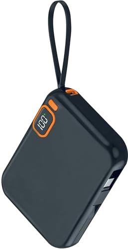 Powerbank 10 000 mA 2GO avec câbles Type C et Lightning intégrés