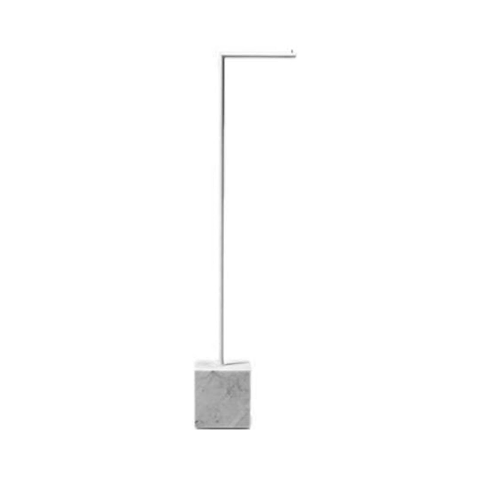 Supporto porta carta igienica con base in acciaio e marmo | Bianco e Nero, 65,5x14 cm e 80x45 cm: Bagno, Ufficio, Camera da letto, Soggiorno(White,65.5x14cm)
