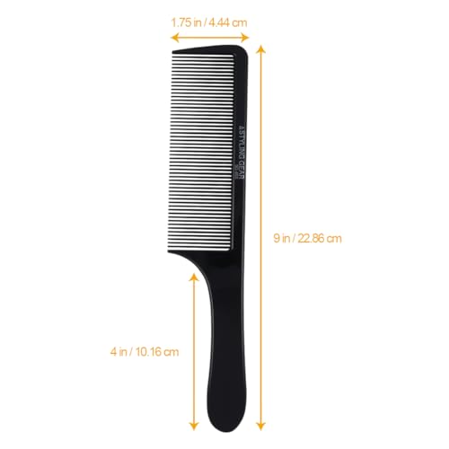 Styling Gear No. 403 Fade Baraber Clipper Blending Hair Comb Cutting Combs Barber Flexible Combs 2 Pcs. (Black)