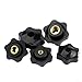 5PCS Star Knob Thumb Nuts, Six-Lobed Plastic and for Brass Hand Tightening Clamping Nuts for Machinery Equipment and Industrial Tools (5x25mm)