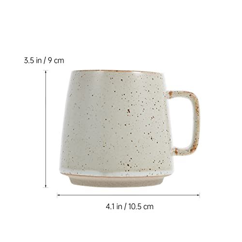 Hemoton Taza de café de cerámica Vintage taza de agua estilo japonés taza de agua con latte capuchino taza con mango… - Imagen 8