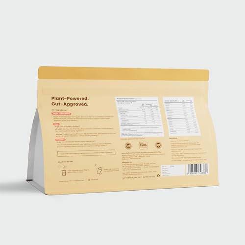 Image of Supply6 Plant Protein Powder | 24g Vegan Protein for Muscle Gain & Recovery | Pea & Rice Protein | No Bloating, Easy Digestion | With Probiotics & Fibre | Zero Sugar (500g, Vanilla)