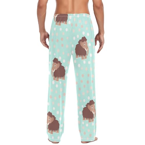 Cute Mammoth Mens Pajama Pants Mens Pj Pants Comfy Cotton Pj Long Pant for Men with Pockets Size S-XXL3