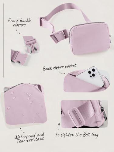 Image of ODODOS Unisex Mini Belt Bag with Adjustable Strap Small Fanny Pack for Workout Running Traveling Hiking, Lavender