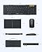 ProtoArc Foldable Keyboard and Mouse, XKM01 True Full-Size Folding Bluetooth Keyboard Mouse Combo for Business Travel, a Portable Office Suite On-The-Go, Compatible with Laptop iPad Tablet - Black
