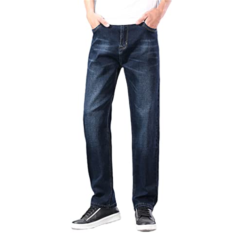 Jeans coupe droite pour homme grande taille 42 extensible noir
