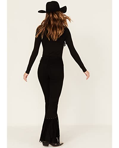 Idyllwind Women's Fringe and Embellished High Risin' Stretch Flare Jeans - IWHO22J24 12W x 34L Black3