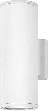 Hinkley Silo 13594SW-LL Small Outdoor Integrated LED Up/Down Wall Lantern, Rust and Corrosion-Resistant, Dark Sky Compliant, Satin White