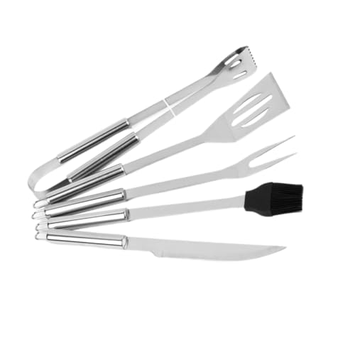 Set de 5 herramientas para parrilla de acero inoxidable miniatura 1