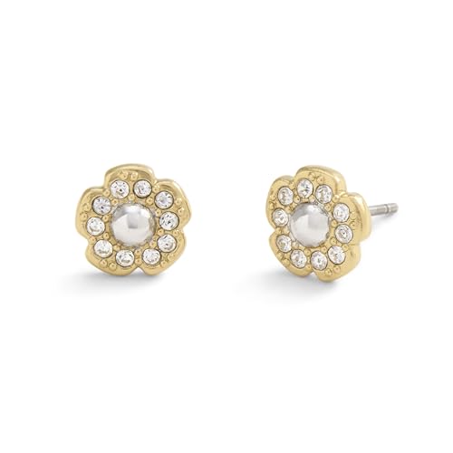 COACH Women's Signature Mini Tea Rose Stud Earrings