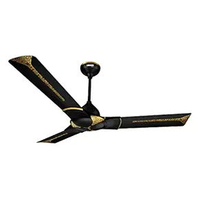 Luminous Jaipur Ghoomar 1200mm Designer Ceiling Fan for Home and Office with BEE 3-Star Rating and 40% Energy Saving (2 Year Warranty, Abu Black)