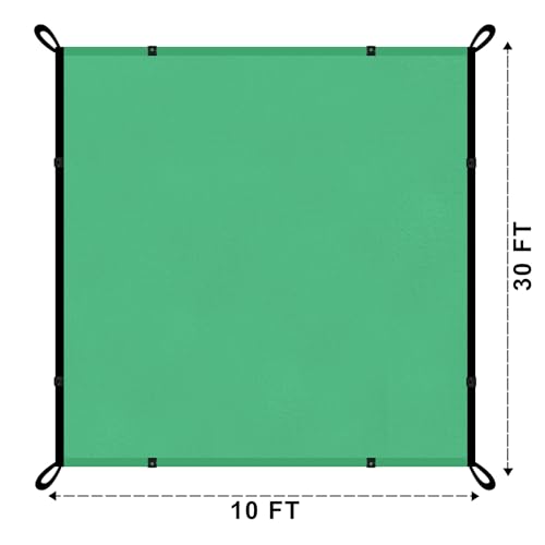 Image of Newtone Multipurpose Shade Net /Green Net - 75% Sunblock (10 ft x 30 ft) | UV Stabilized & Heavy Duty | Ideal for Terrace, Lawn, Balcony & Greenhouse - Green Color